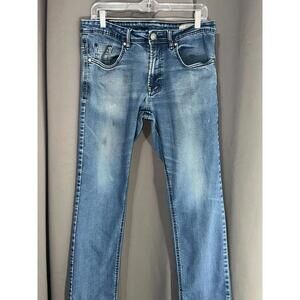 Buffalo David Bitton Jeans 32x32 Blue Stretch Denim Straight Fit